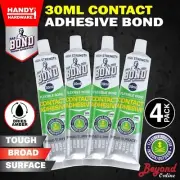 Handy Hardware [4PCE] Super Strong Contact Adhesive Bond 30ML Tube Dries Clear