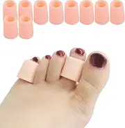 5 Pairs Gel Open Toe Sleeves, Toe Protector, Toe Tubes Pinky Toe Sleeve for Hammer Toes, Ingrown Toenails, Corns Remover Callus Cushion,Toe Splint Protector, Prevent Friction and Rubbing