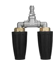 Shower Head,Pressure Washer Turbo Nozzle, 360° Rotating Dual Turbo Nozzle with 1/4'' Quick Connector 2.0 Orifice 4-6 GPM 4000 PSI