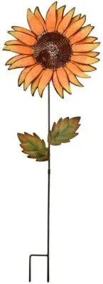 Flower Garden Stake Decorative Flower Yard Stake, Sunflower Metal Yard Art Decor