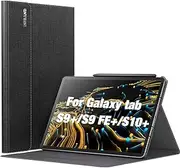 INFILAND Galaxy Tab S10+ Plus 2024/ S9+ Plus/ S9 FE Plus Case, Multi-Angle Stand Cover Compatible with Samsung Tab S10 Plus/ S9 Plus/S9 FE Plus 12.4 Inch [Auto Wake/Sleep], Black