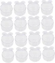 Angoily 16pcs Fish Tank Red Worm Cup Fish Tank Feeding Supplies Decorative Flower Pots Fish Food Container Shrimp Nematode Cup with Suction Aquarium Feeding Dish Wall Bait Acrylic Guppies