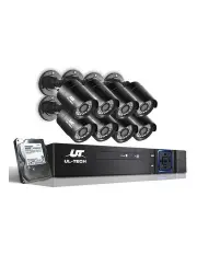 UL-tech CCTV Security System 8 Channel DVR 8 Cameras 2TB Hard Drive