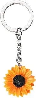 [YangQian] Sunflower Keychain for Women Girls Backpack Bag Charms for Handbags Keychain for Women Girls Sun Flower Keychain Accessories for Car Key