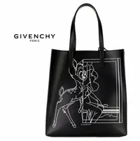 在飛比找Yahoo!奇摩拍賣優惠-GIVENCHY 紀梵希 ► ( 黑色×小鹿斑比 圖案印花)