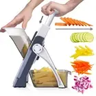 Mandoline Slicer for Kitchen &Safe Vegetable Chopper 5 in 1 & Adjustable mand...