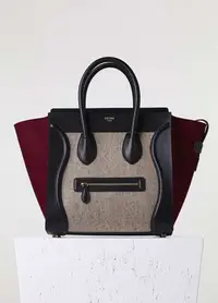 在飛比找Yahoo!奇摩拍賣優惠-Celine Micro Luggage  拼色 小牛皮 冏