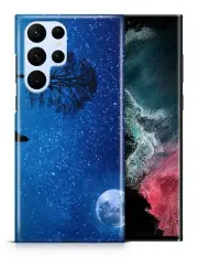 CASE COVER FOR SAMSUNG GALAXY|DOG PUPPY CANINE MOONLIGHT HOWL