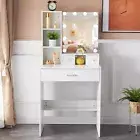 Vanity Desk, Makeup Vanity Table with Hollywood Mirror 3 Color