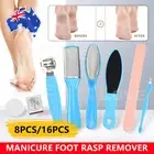 16pcs Manicure Foot Rasp File Hard Dead Skin Remover Pedicure Peeling Tools Kit