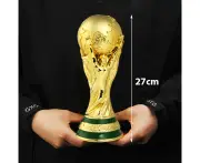 World Cup Football Trophy Resin Replica Trophy Model Soccer Fan Souvenir Gift - Gold