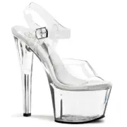 Pleaser TREASURE-708 Platform Sandals Transparent Table Dance Pole Dance Gogo