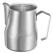 Milk Frothing Pitcher, 17oz / 500ml Milk Frother Cup, Matte Silver