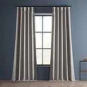 HPD Half Price Drapes - Faux Linen Curtains for Living Room (1 Panel) - 50W X 120L - Textured Room Darkening Curtains for Bedroom 120 Inches Long - Drapes for Home Decor, Clay