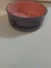 Ceramic PAMPERED Pet Bowl by Petrageous.