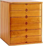 Wooden Desktop Storage Box, File Cabinet Storage Cabinet 6 Drawer Desktop File Cabinet Data Cabinet, Can Store A4 Paper, Magazines, Documents and Documents (Size : 40×28×43cm)