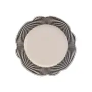 Grace Teaware White/ Navy Toile Scallop Gold Trimmed Dinner Set of 4