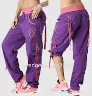 ZUMBA Cargo Pants DANCE FITNESS! Converts to Capri -RARE! EliteZWear XS S M L XL