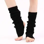 Plain Knit Stirred up Dance Socks Black - One Size