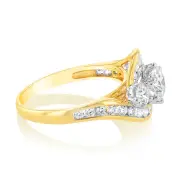 Luminesce Lab Grown 9ct Yellow Gold 1.5 Carat Diamond Ring, Q