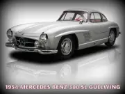 1954 Mercedes Benz 300 SL Gullwing New Metal Sign: Pristine Original Restoration