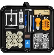 JOREST Watch Tools Set + Watch Press, Watch Battery Change, Watch Strap Shortening Tool, Watch Repair, Watchmaker Tool, Watch Opener Watch Cover Opener, Pressing Tool, Screwdriver