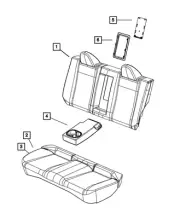 Genuine Mopar Rear Seat Cushion 1UT93HL1AA