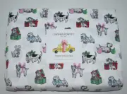 Cynthia Rowley Christmas Dog Pattern Twin Size Sheet Set