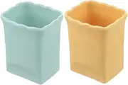 KICHOUSE 2pcs Stainless Steel Fruit Slicer Cup Efficient Slicing Tools for Strawberries and Bananas Compact Kitchen Gadget for Preparation and Outdoor Use