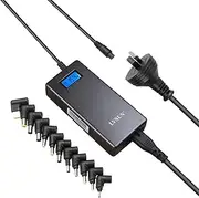 70W Universal Laptop Charger with LCD Display, Slim AC Adapter with 5V2.4A USB Port for HP/Compaq, IBM/Lenovo Thinkpad, Dell, Sony, Acer, Toshiba and More, 12 Connectors DC 18.5V 19V 19.5V 20V