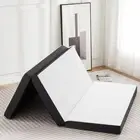 Tri-fold Memory Foam Mattress - 4 Inch Single Size Portable Bed Pad Foldable Flo