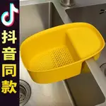 廚房水池瀝水架子家用過濾網洗碗槽淋水槽瀝水籃掛式洗菜盆瀝水漏