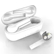 W8 TWS bluetooth 5.0 Earphone HiFi Dual Dynamic Drivers Stereo Smart Touch Headphone with Mic WHITE COLOR