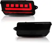 For Jeep For Grand For Cherokee 2005-2010 Red LED Car Rear Bumper Reflector Tail/Brake Lights, Rear Fog Lights W/Sequential Turn Signal Tail Light Lamp Lens
