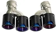 Muffler tip, Compatible For 2018 To 2023 BMW 5 Series G30 G31 528i 530i 535i Exhaust TIP Upgrade Modified Carbon Fiber Black Quad Muffler Tip(Carbon Fiber Look 2)