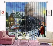 3D Train Track A618 Blockout Photo Curtain Fabric Window Kevin Walsh Amy