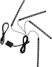 TIDTALEO Led Car Interior Lights Strip Mood Footwell Lights for Cars Remote Control and App Colorful Sound Activated Decorati