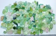 186 Carats Green Color Tourmaline Crystals & Rough Grade Good Quality