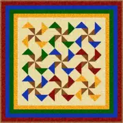 WHIRLY GIG - 46" - Pre-cut Patchwork Quilt Kit by Quilt-Addicts Lap