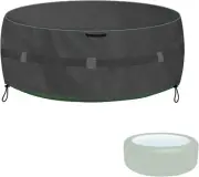 Premium Waterproof Hot Tub Cover for 85" Inflatable Spa - Black, Tear Resistant