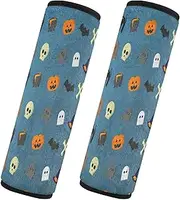 Car Seat Belt Pads 2 Pcs Soft Seat Belt Shoulder Strap Covers Pad Camera Bag Strap Cover Car Accessories for Adults Youth Kids S Halloween Unique Pattern