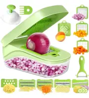 Vegetable Chopper,Onion Chopper, 17 in 1 Professional Mandoline Slicer