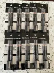 COVERGIRL Easy Breezy Brow Fill + Define Eye Pencils #500 Black Lot of 10 ~ NIP