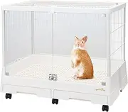 Minimal Land Clearlife 80W Full Open Double-Sided Door, Easy to Clean, Space, Approximately 31.5 inches (80 cm), for Rabbits and Small Animals