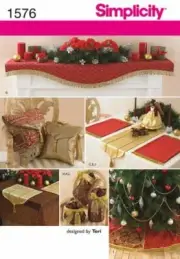 Simplicity Sewing Pattern 1576 Christmas Decoration Place Mat Stocking