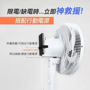 【勳風】14吋DC全方位桌立循環扇/可用USB行動電源(BHF-S0029)