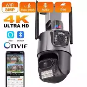 4K 8MP Dual Lens Dual Screen IP Camera Wifi Color IR Night Vision Auto Tracking