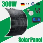300W 12V Flexible Solar Panel Kit Trickle Charger Battery Controller for Car RV