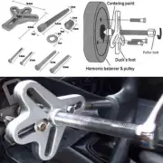 Car Harmonic Balancer Steering Wheel Puller Kit Gear Pulley Crankshaft Tool 23x