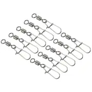 Fishing Rolling Swivel with Coastlock Snap, 20 Pack 72LBS Line Connector, Black